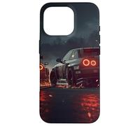 Vintage JDM Japanese Drift Racing Cars Rainy Night Scene Art Case for iPhone 16 Pro