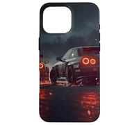 Vintage JDM Japanese Drift Racing Cars Rainy Night Scene Art Case for iPhone 16 Pro Max