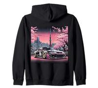 Vintage JDM Japanese Legend Drift Race Car Tokyo (On Back) Zip Hoodie