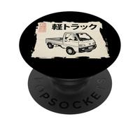 Vintage JDM Kei Truck Cat Drift Art PopSockets Adhesive PopGrip