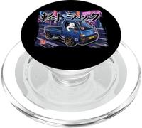 Vintage JDM Kei Truck Cat Drift Art PopSockets PopGrip for MagSafe