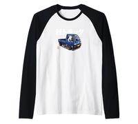 Vintage JDM Kei Truck Cat Drift Art Raglan Baseball Tee