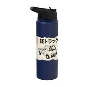 Vintage JDM Kei Truck Cat Drift Art Stainless Steel Insulated Water Bottle