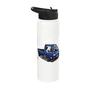 Vintage JDM Kei Truck Cat Drift Art Stainless Steel Insulated Water Bottle