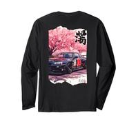 Vintage JDM Legend Drift Race Car Sakura Blossom Art Long Sleeve T-Shirt