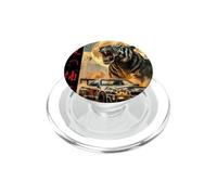 Vintage JDM Legend Drift Race Car Tiger Full Moon Art PopSockets PopGrip for MagSafe