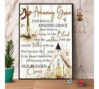 Vintage Jesus Christ Amazing Grace I Still Believe In Amazing Grace Retro Metal Tin Signs Vintage Aluminum Sign For Home Room Metal Decor 12X8 inch