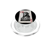 Vintage Jesus Christ King of Hearts Christian Playing Card PopSockets PopGrip for MagSafe