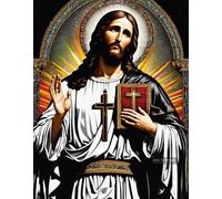 Vintage Jesus Christ Poster A4 Religious Wall Art Featuring Classic Portrait of Christ in Traditional Style for Faith Based Decor or Spiritual Art