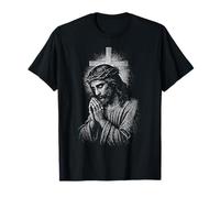 Vintage Jesus Christ Praying Crucifix Christian Catholic T-Shirt