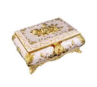 Vintage Jewelry Boxes with lids Made of Metal, Jewelry Box, Jewelry Box for Rings, Bracelets, Earrings from Women, European Style