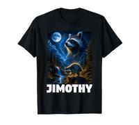 Vintage Jimothy Raccoon At The Moon Trash Panda Animal Meme T-Shirt