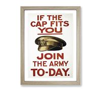 Vintage Join The Army Advertisement Vintage Framed Print | A2 Oak Framed Wall Art | Ready to Hang | Classic Military Picture | Living Room Bedroom Lounge Office