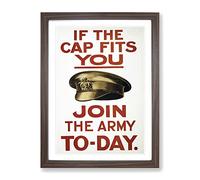 Vintage Join The Army Advertisement Vintage Framed Print | A3 Walnut Framed Wall Art | Ready to Hang | Classic Military Picture | Living Room Bedroom Lounge Office
