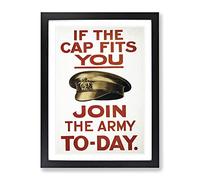 Vintage Join The Army Advertisement Vintage Framed Print | A4 Black Framed Wall Art | Ready to Hang | Classic Military Picture | Living Room Bedroom Lounge Office