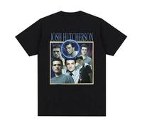 Vintage Josh Hutcherson Graphic Tee Shirt Men's Fashion O-Neck T-Shit Men 100% Cotton Oversized T Shirts Streetwear Black