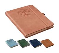 Vintage Journal Book - Retro Leather Writing Planner, Journal Planner for Sketching School Office, Travel Notebook with Elastic Band, Everyday Notebook, Personal Book for Daily Notes