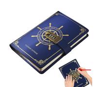 Vintage Journal Notebook - Thick Paper, Lockable Writing Diary | 300 Pages Ruled Sheets Durable PU Leather Cover With Card Slot And Password Lock Portable Personal Journal With Pen For Home Office Tra