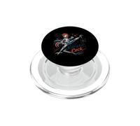Vintage Karate Cock Robot Rooster Retro Atomic Kick Fighter PopSockets PopGrip for MagSafe