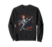 Vintage Karate Cock Robot Rooster Retro Atomic Kick Fighter Sweatshirt