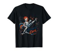 Vintage Karate Cock Robot Rooster Retro Atomic Kick Fighter Value Graphic T-Shirt