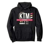 Vintage Kathmandu KTM Airport Code Retro Travel Day Nepal Pullover Hoodie