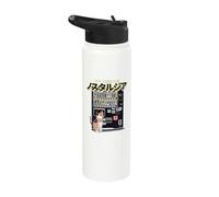 Vintage Kawaii Neko Cat Vending Machine Unique Art Stainless Steel Insulated Water Bottle