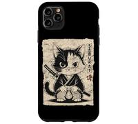 Vintage Kawaii Samurai Ninja Cat Japanese Anime Aesthetic Case for iPhone 11 Pro Max