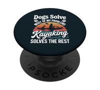 Vintage Kayaker Paddle Dogs Kayak PopSockets Adhesive PopGrip
