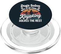 Vintage Kayaker Paddle Dogs Kayak PopSockets PopGrip for MagSafe