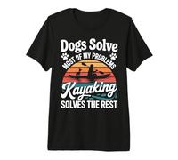 Vintage Kayaker Paddle Dogs Kayak Premium T-Shirt