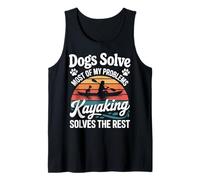 Vintage Kayaker Paddle Dogs Kayak Tank Top