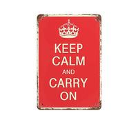 Vintage Keep Calm And Carry On Metal Sign Vintage Sign Positive Quote For Garage Home Kitchen Bar Office Retro Wall Sign Classic Motivational Sign Inspirational Wall Decor Decor 5.5x8inch