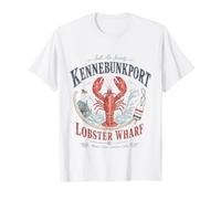 Vintage Kennebunkport Maine Lobster Wharf Souvenir T-Shirt