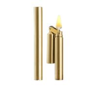 Vintage Kerosene Lighter - Cool Copper Windproof Trench Brass Wheel Collection Gift for Men Dad Husband (Gold)