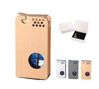 Vintage Kerosene Lighter, Metal Windproof Oil Lighter with Visible Tank, Stylish for Outdoors, Perfect for Men’s Collection, Unique Trench Design