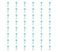Vintage Key Christmas Ornaments Set 48 Pcs Ice Style Acrylic 4.41 x 2.09 | Includes transparent pink blue colors Lightweight reusable with satin ribbon for easy hanging Winter party tree decor