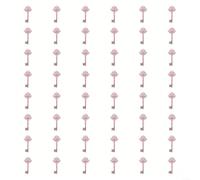 Vintage Key Christmas Ornaments Set 48 Pcs Ice Style Acrylic 4.41 x 2.09 | Includes transparent pink blue colors Lightweight reusable with satin ribbon for easy hanging Winter party tree decor