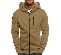 Vintage Khaki 2-3XL, Black Full Zip Hoodies, Denim Jacket, Long Parka, Leather Coat - For Men's Smart Casual Winter Jackets