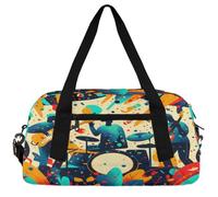 Vintage - Kids Travel Bag for Boys and Girls Small Sports Dance Gym Bag for Night Travel Weekend, Rock Concert, 18.5"L x 9.4"W x 7.8"H