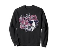 Vintage Killer Whale King Of The Oceans Cartoon Sweatshirt