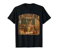 Vintage Kindergarten Cat Teacher Coffee Classroom Humor Value Graphic T-Shirt