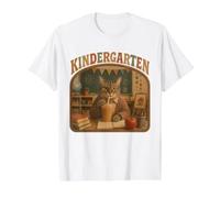 Vintage Kindergarten Cat Teacher Coffee Classroom Humor Value Graphic T-Shirt