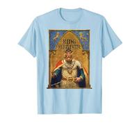 Vintage King Arthur Tshirt Sir Lancelot Excalibur Sword T-Shirt, Men, Baby Blue, Small