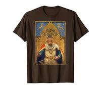 Vintage King Arthur Tshirt Sir Lancelot Excalibur Sword T-Shirt, Men, Brown, Medium