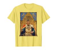 Vintage King Arthur Tshirt Sir Lancelot Excalibur Sword T-Shirt, Men, Lemon Yellow, X-Large