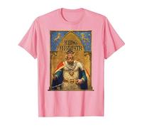 Vintage King Arthur Tshirt Sir Lancelot Excalibur Sword T-Shirt, Men, Pink, Large