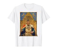 Vintage King Arthur Tshirt Sir Lancelot Excalibur Sword T-Shirt, Men, White, Large