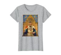 Vintage King Arthur Tshirt Sir Lancelot Excalibur Sword T-Shirt, Women, Heather Grey, X-Small