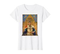 Vintage King Arthur Tshirt Sir Lancelot Excalibur Sword T-Shirt, Women, White, X-Small